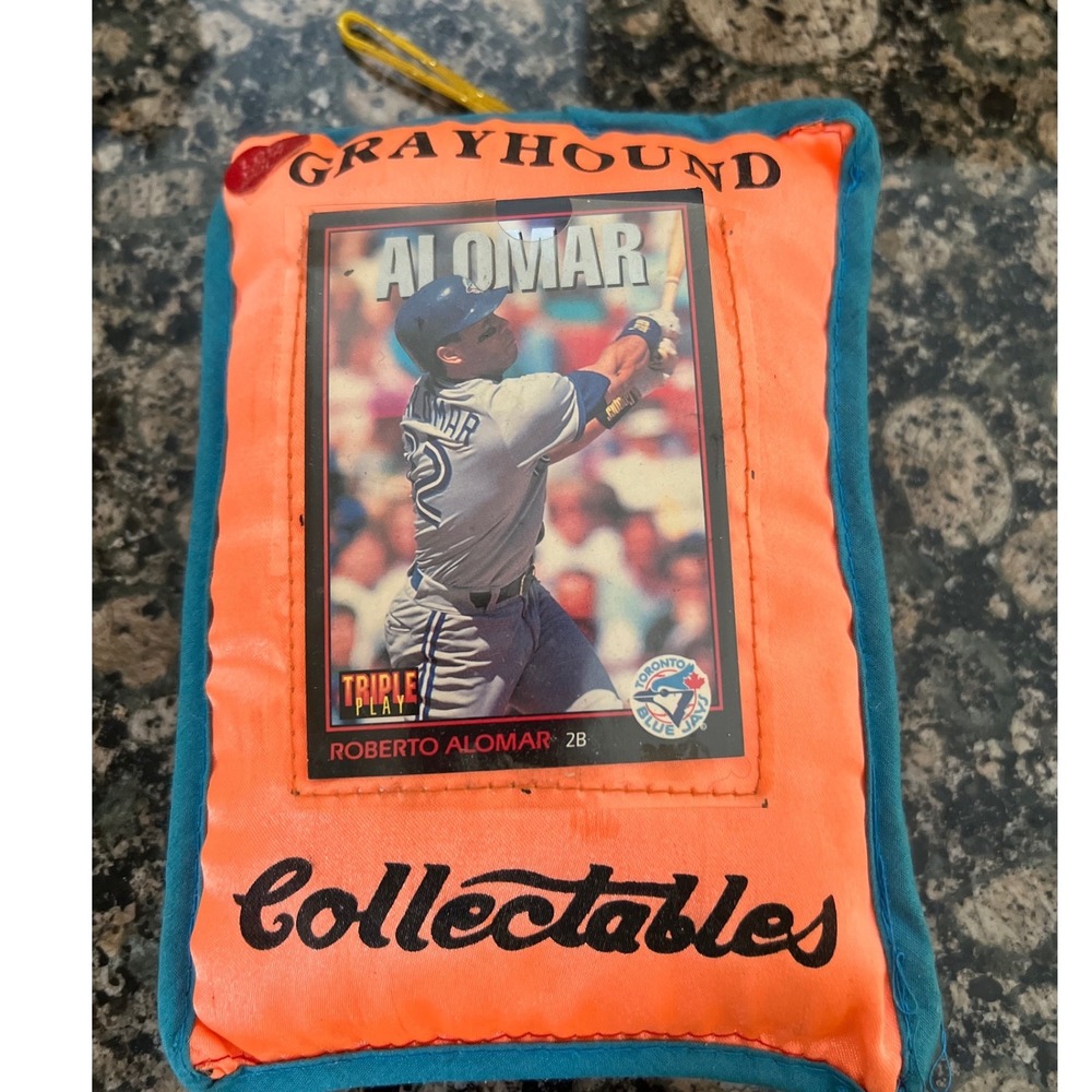 Vintage Grayhound Collectables Roberto Alomar Blue Jays Baseball Card Pillow